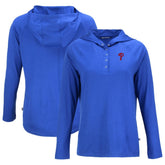 Philadelphia Phillies Cutter & Buck Women's Coastline Epic Comfort Eco Recycled Hoodie Raglan Long Sleeve T-Shirt - MLB Hoodies