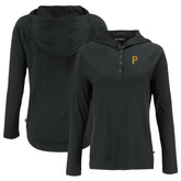 Pittsburgh Pirates Cutter & Buck Women's Coastline Epic Comfort Eco Recycled Hoodie Raglan Long Sleeve T-Shirt - MLB Hoodies