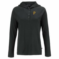Pittsburgh Pirates Cutter & Buck Women's Coastline Epic Comfort Eco Recycled Hoodie Raglan Long Sleeve T-Shirt - MLB Hoodies