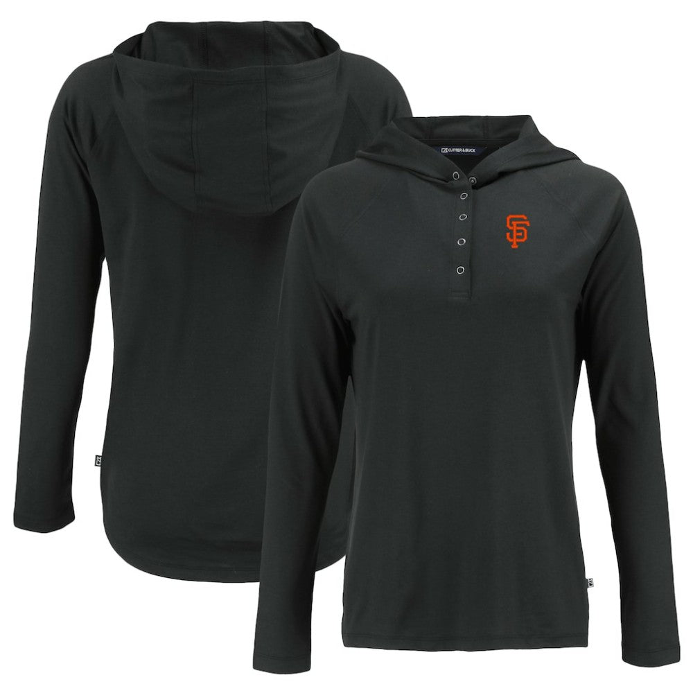San Francisco Giants Cutter & Buck Women's Coastline Epic Comfort Eco Recycled Hoodie Raglan Long Sleeve T-Shirt - MLB Hoodies