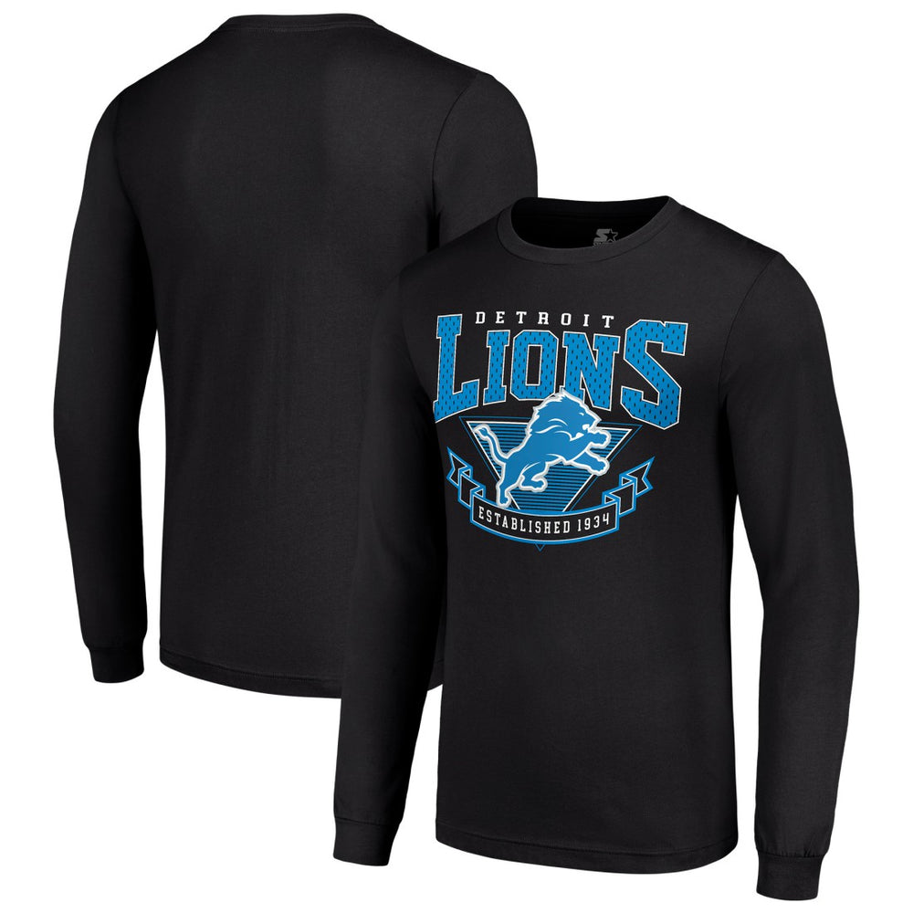 Detroit Lions Starter '80s Inspired Team Logo Long Sleeve T-Shirt | NFL Near me