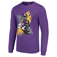 Minnesota Vikings Starter Player X Logo Graphic Long Sleeve T-Shirt | NFL Sale