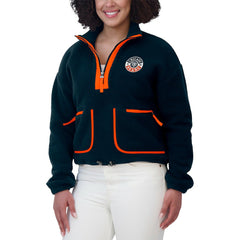 Chicago Bears WEAR by Erin Andrews Women's Polar Fleece Half-Zip Jacket | NFL Outlet