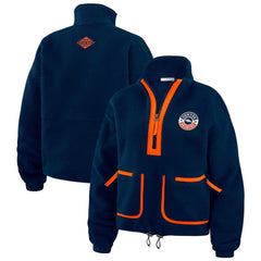 Denver Broncos WEAR by Erin Andrews Women's Polar Fleece Half-Zip Jacket | NFL Sale