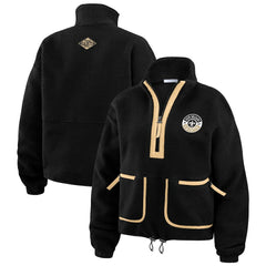 New Orleans Saints WEAR by Erin Andrews Women's Polar Fleece Half-Zip Jacket | NFL New