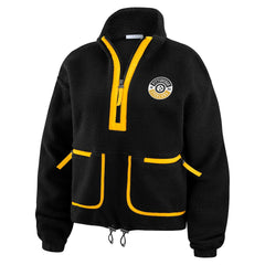 Pittsburgh Steelers WEAR by Erin Andrews Women's Polar Fleece Half-Zip Jacket | NFL On sale