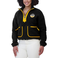 Pittsburgh Steelers WEAR by Erin Andrews Women's Polar Fleece Half-Zip Jacket | NFL On sale