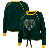 Green Bay Packers WEAR by Erin Andrews Women's Tie-Front Long Sleeve Top | NFL New