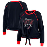 Houston Texans WEAR by Erin Andrews Women's Tie-Front Long Sleeve Top | NFL Outlet