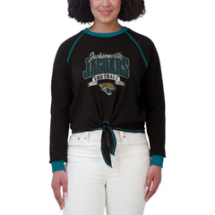 Jacksonville Jaguars WEAR by Erin Andrews Women's Tie-Front Long Sleeve Top | NFL Online
