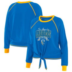 Los Angeles Chargers WEAR by Erin Andrews Women's Tie-Front Long Sleeve Top | NFL On sale