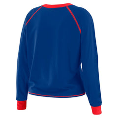 New England Patriots WEAR by Erin Andrews Women's Tie-Front Long Sleeve Top | NFL On sale