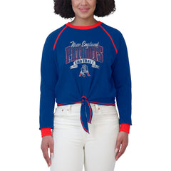 New England Patriots WEAR by Erin Andrews Women's Tie-Front Long Sleeve Top | NFL On sale
