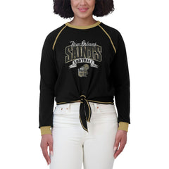 New Orleans Saints WEAR by Erin Andrews Women's Tie-Front Long Sleeve Top | NFL Near me