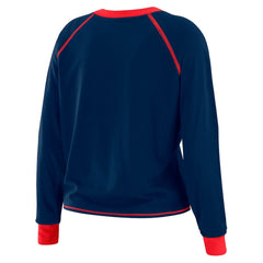 New York Giants WEAR by Erin Andrews Women's Tie-Front Long Sleeve Top | NFL Sale