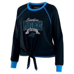Carolina Panthers WEAR by Erin Andrews Women's Tie-Front Long Sleeve Top | NFL Near me