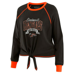 Cincinnati Bengals WEAR by Erin Andrews Women's Tie-Front Long Sleeve Top | NFL Sale