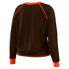 Cleveland Browns WEAR by Erin Andrews Women's Tie-Front Long Sleeve Top | NFL Outlet