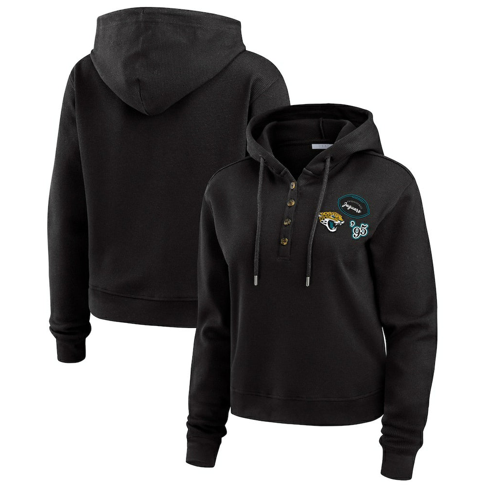 Jacksonville Jaguars WEAR by Erin Andrews Women's Waffle Hoodie Pullover Top | NFL On sale