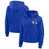 Los Angeles Rams WEAR by Erin Andrews Women's Waffle Hoodie Pullover Top | NFL Online