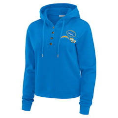 Los Angeles Chargers WEAR by Erin Andrews Women's Waffle Hoodie Pullover Top | NFL On sale