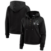 Las Vegas Raiders WEAR by Erin Andrews Women's Waffle Hoodie Pullover Top | NFL Near me
