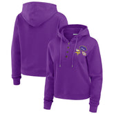 Minnesota Vikings WEAR by Erin Andrews Women's Waffle Hoodie Pullover Top | NFL US