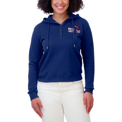 New York Giants WEAR by Erin Andrews Women's Waffle Hoodie Pullover Top | NFL New