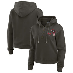 Tampa Bay Buccaneers WEAR by Erin Andrews Women's Waffle Hoodie Pullover Top | NFL New