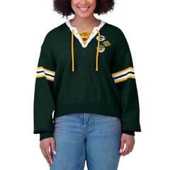 Green Bay Packers WEAR by Erin Andrews Women's Lace-Up Pullover Sweatshirt | NFL Sale