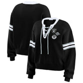 Las Vegas Raiders WEAR by Erin Andrews Women's Lace-Up Pullover Sweatshirt | NFL Sale