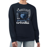 Navy Memphis Grizzlies G-III 4Her by Carl Banks Women's Collage Team Graphic Fleece Pullover Sweatshirt | NBA