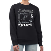 Black San Antonio Spurs G-III 4Her by Carl Banks Women's Collage Team Graphic Fleece Pullover Sweatshirt | NBA