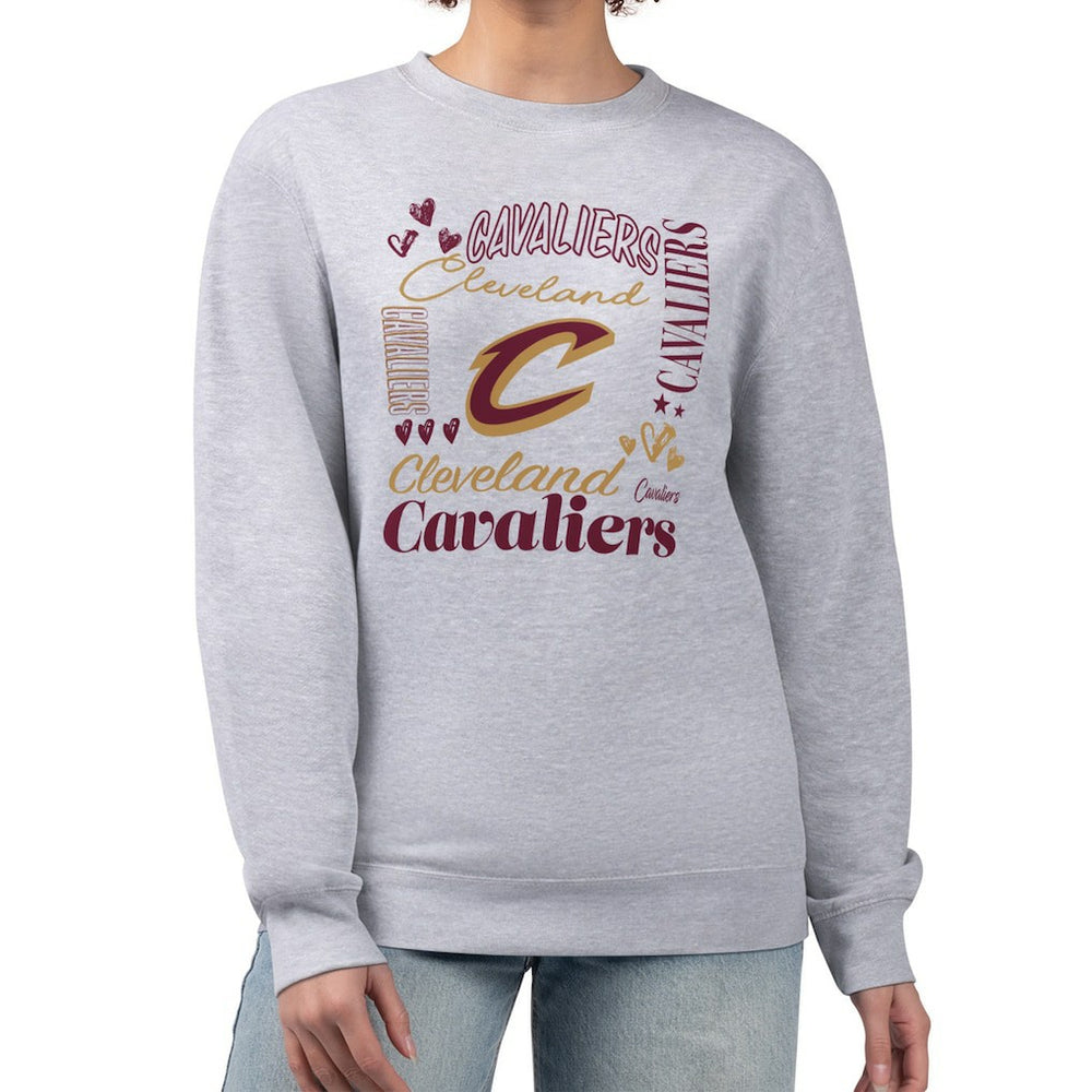 Heather Gray Cleveland Cavaliers G-III 4Her by Carl Banks Women's Collage Team Graphic Fleece Pullover Sweatshirt sale | NBA