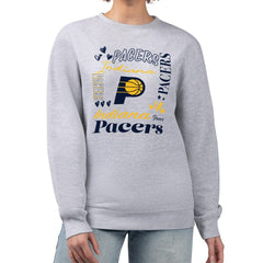 Heather Gray Indiana Pacers G-III 4Her by Carl Banks Women's Collage Team Graphic Fleece Pullover Sweatshirt | NBA