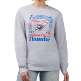 Heather Gray Oklahoma City Thunder G-III 4Her by Carl Banks Women's Collage Team Graphic Fleece Pullover Sweatshirt | NBA