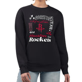 Black Houston Rockets G-III 4Her by Carl Banks Women's Collage Team Graphic Fleece Pullover Sweatshirt sale | NBA