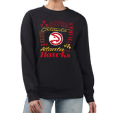 Black Atlanta Hawks G-III 4Her by Carl Banks Women's Collage Team Name Fleece Pullover Sweatshirt | NBA