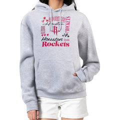 Heather Gray Houston Rockets G-III 4Her by Carl Banks Women's Team Collage Graphic Fleece Pullover Hoodie sale | NBA