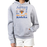 Heather Gray New York Knicks G-III 4Her by Carl Banks Women's Team Collage Graphic Fleece Pullover Hoodie | NBA