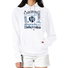 White Minnesota Timberwolves G-III 4Her by Carl Banks Women's Team Collage Graphic Fleece Pullover Hoodie | NBA