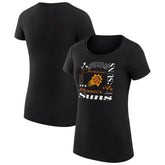 Black Phoenix Suns G-III 4Her by Carl Banks Women's Super-Slim Fit Lightweight Team Name Collage Graphic T-Shirt | NBA