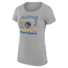 Heather Gray Golden State Warriors G-III 4Her by Carl Banks Women's Super-Slim Fit Lightweight Team Name Collage Graphic T-Shirt sale | NBA