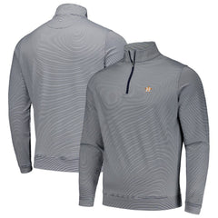 Houston Astros Peter Millar Perth Sugar Stripe Performance Quarter-Zip Top - MLB Tops