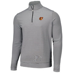 Baltimore Orioles Peter Millar Perth Sugar Stripe Performance Quarter-Zip Top - MLB Tops