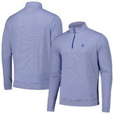 Los Angeles Dodgers Peter Millar Perth Sugar Stripe Performance Quarter-Zip Top - MLB Tops