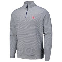 St. Louis Cardinals Peter Millar Perth Sugar Stripe Performance Quarter-Zip Top - MLB Tops