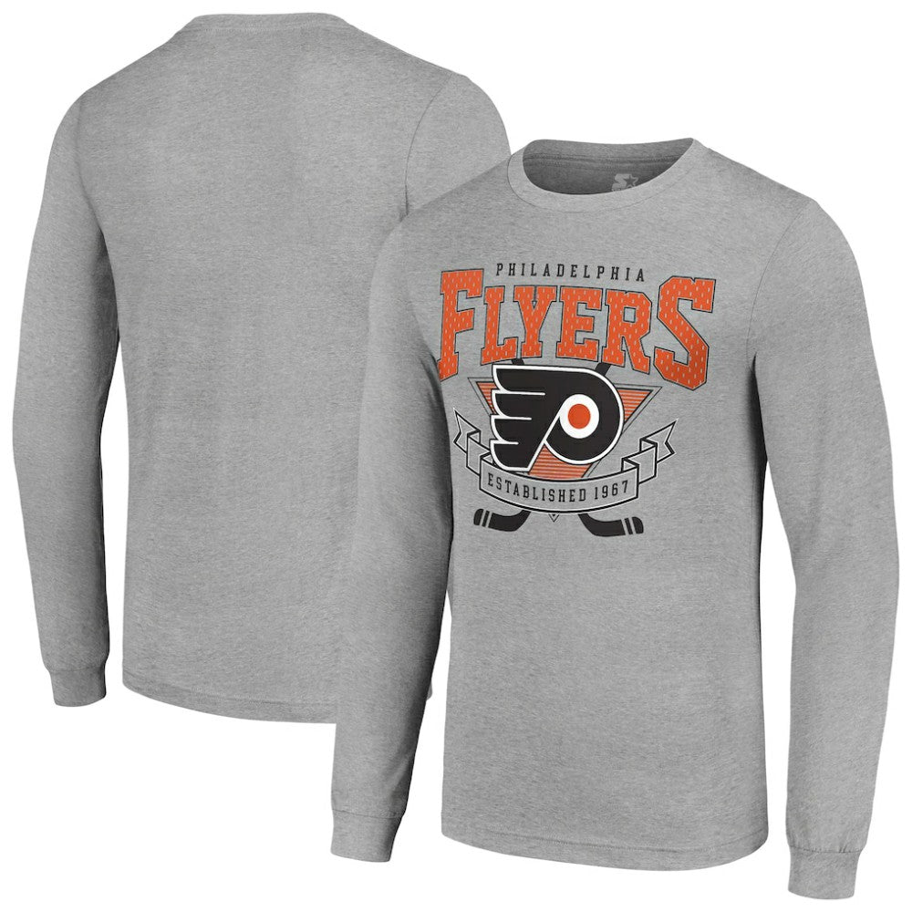 Philadelphia Flyers Starter '80s Inspired Team Logo Long Sleeve T-Shirt - NHL T-shirts