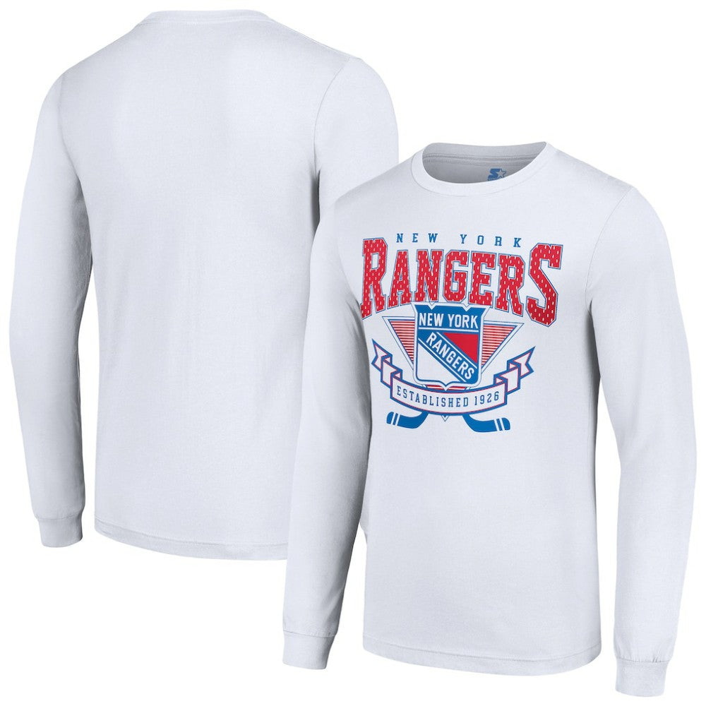 New York Rangers Starter Team Logo Graphic Long Sleeve T-Shirt - NHL T-shirts