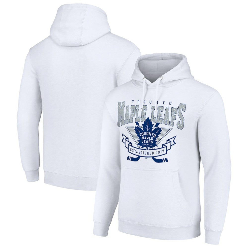 Toronto Maple Leafs Starter Team Logo Graphic Fleece Tri-Blend Pullover Hoodie - NHL Hoodies
